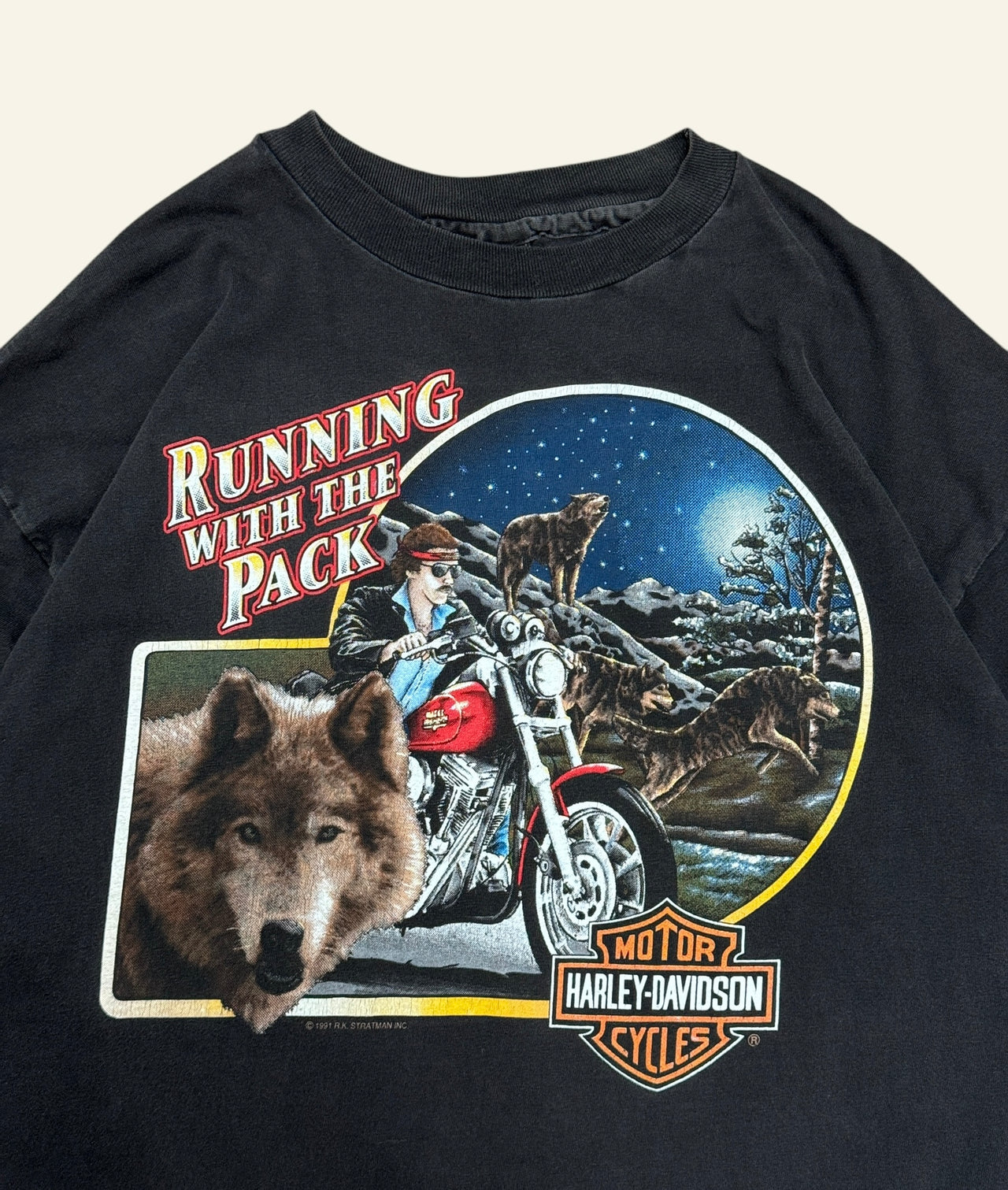 90s Harley Davidson Wolf Pack Tee