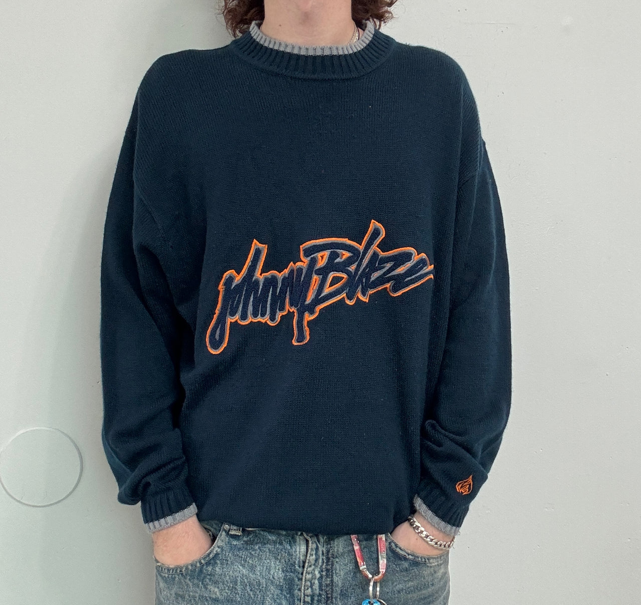 90s Johnny Blaze Knit Sweater