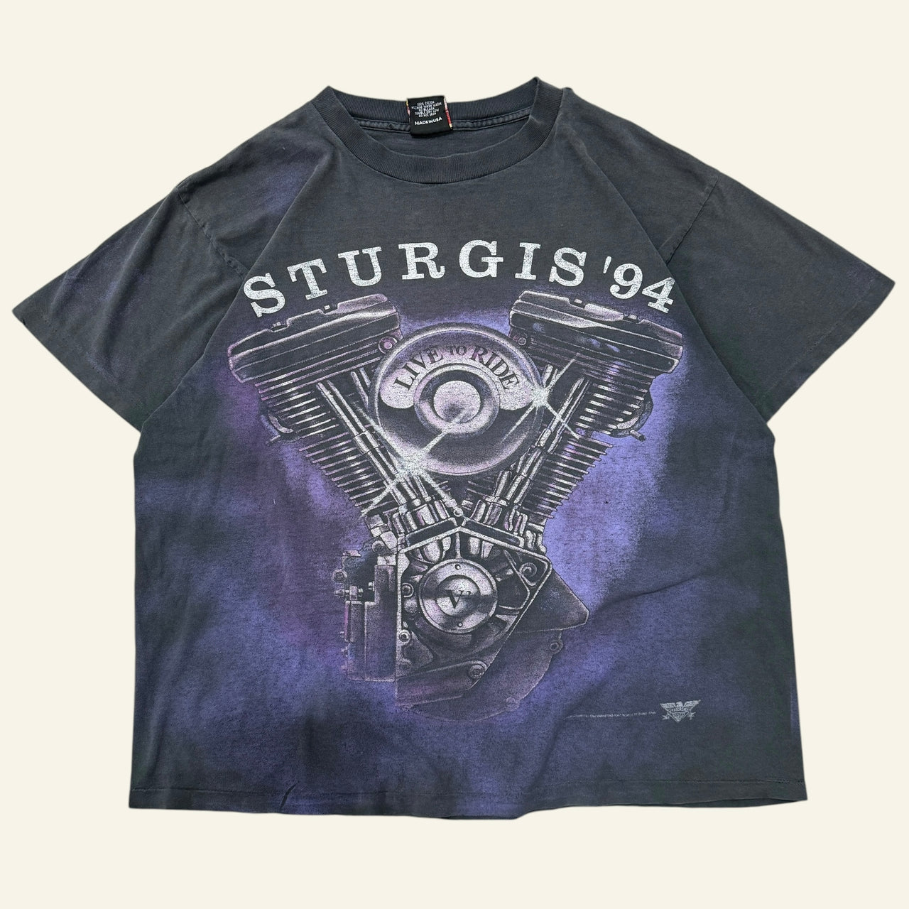 90s Sturgis Engine Flames Tee