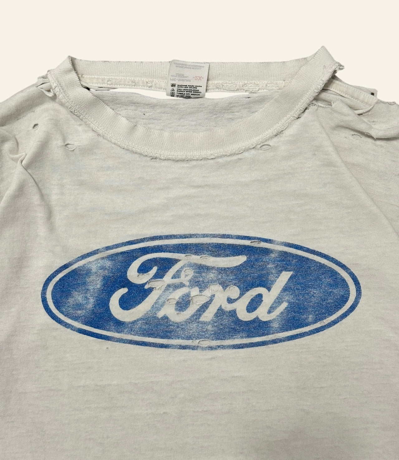 2000s Thrashed Ford Logo Tee